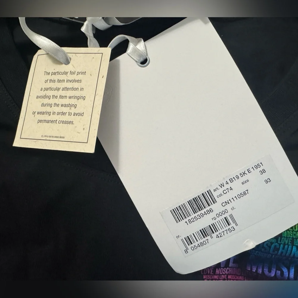Love Moschino Rainbow Foil Heart Logo Tee
Black US Size 2 - Picture 6 of 8